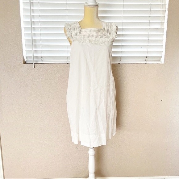 Madewell Dresses & Skirts - Madewell Sundream Crochet Fringe Mini Dress Size 6